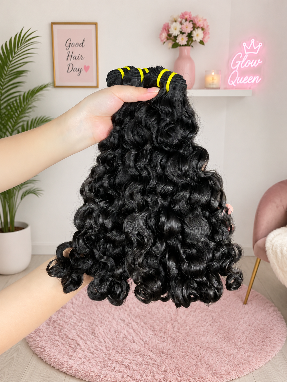 Indian curly bundles